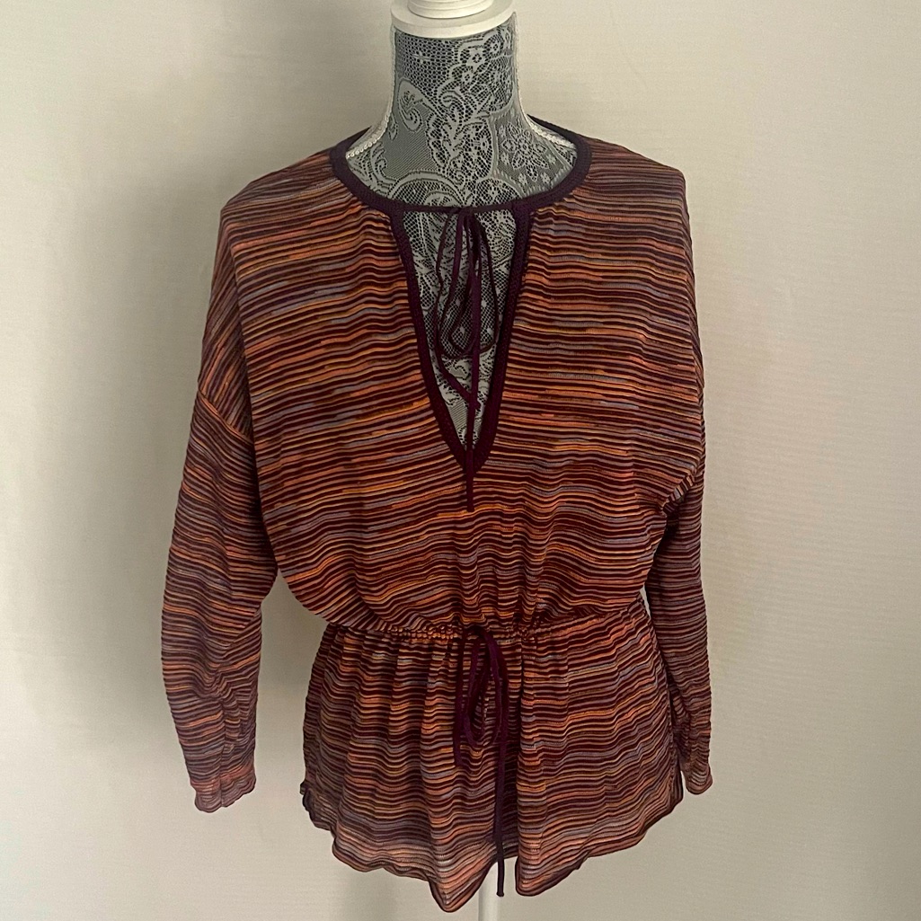 Nwot M Missoni Knit Long Sleeve Blouse